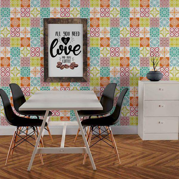 Papel de Parede Azulejo Abstrato 88300 - Papel na Parede