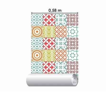 Papel de Parede Azulejo Abstrato 88830 - Papel na Parede