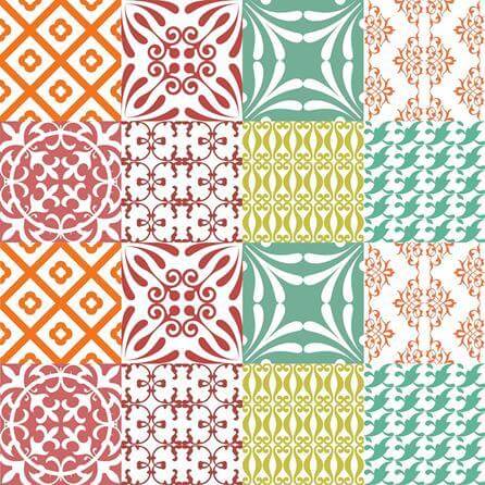 Papel de Parede Azulejo Abstrato 888300 - Papel na Parede