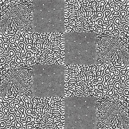 Papel de Parede Azulejo Abstrato Preto e Branco 284378030 - Papel na Parede