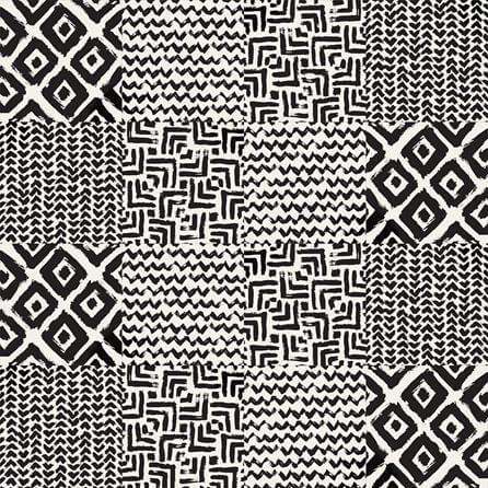 Papel de Parede Azulejo Abstrato Preto e Branco 288213704 - Papel na Parede