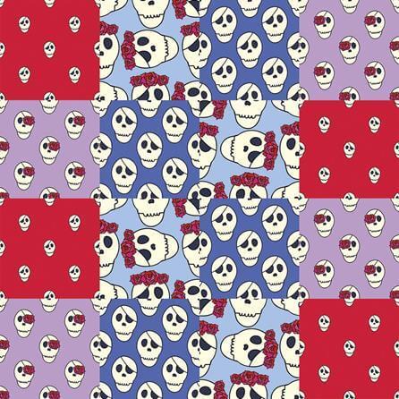 Papel de Parede Azulejo Caveiras 269486411 - Papel na Parede