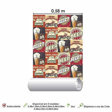 Papel de Parede Azulejo Cerveja Bar 19230 - Papel na Parede