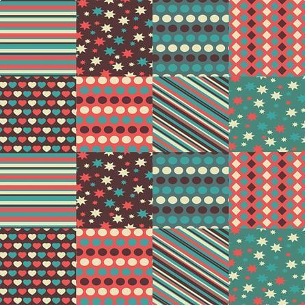 Papel de Parede Azulejo Coração Bolinhas Estrela 285602975 - Papel na Parede