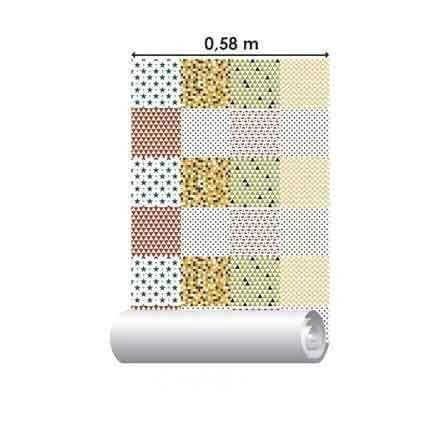 Papel de Parede Azulejo Estrela 287905400 - Papel na Parede