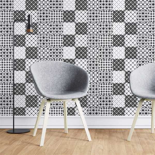 Papel de Parede Azulejo Estrelas 285769721 - Papel na Parede
