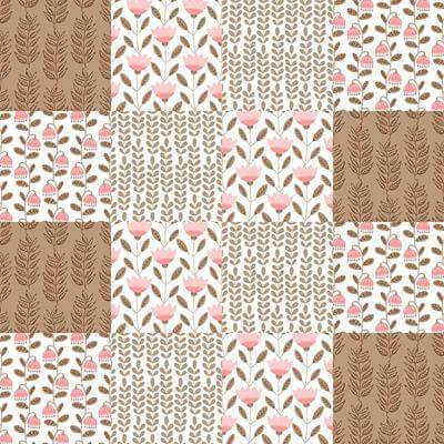 Papel de Parede Azulejo Floral 233193448 - Papel na Parede