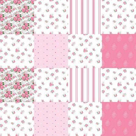 Papel de Parede Azulejo Floral Rosa 288064400 - Papel na Parede