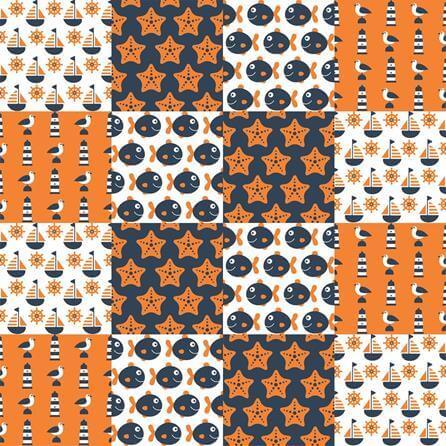 Papel de Parede Azulejo Marinha 286448816 - Papel na Parede