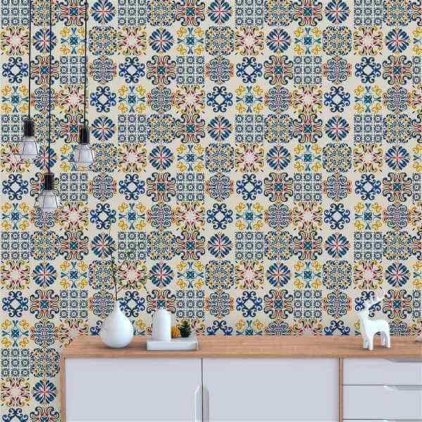Papel de Parede Azulejo Portuguesa 227543416 - Papel na Parede