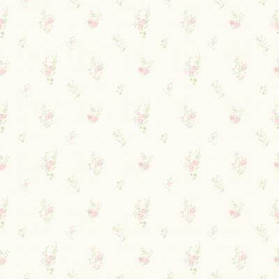 Papel de Parede Bambinos floral bege e rosa 3349 - Papel na Parede