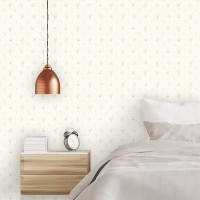 Papel de Parede Bambinos floral bege e rosa 3349 - Papel na Parede