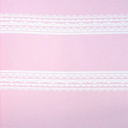 Papel de Parede Bambinos Rosa Rendas horizontais 3336 - Papel na Parede