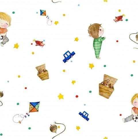 Papel De Parede Brincar Bobinex Brinquedos - 3615 - Papel na Parede