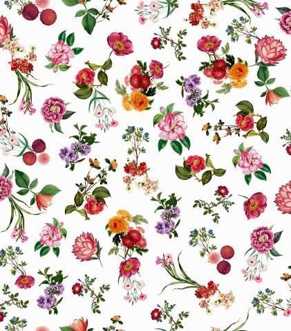 Papel De Parede Brincar Bobinex Floral Branco - 3651 - Papel na Parede