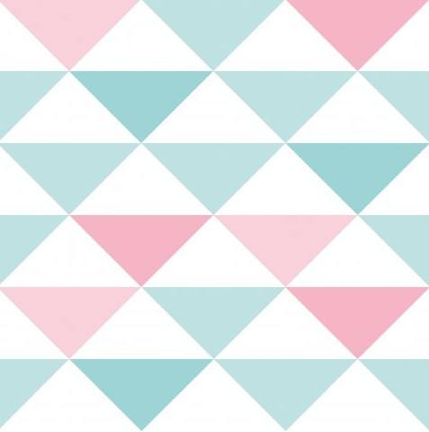 Papel De Parede Brincar Bobinex Geométrico Rosa - 3600 - Papel na Parede