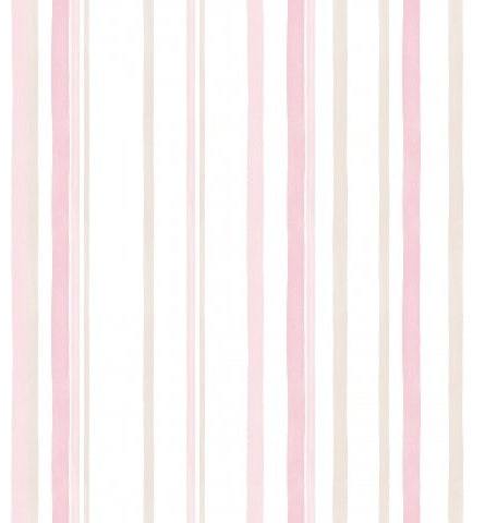 Papel De Parede Brincar Bobinex Listrado Rosa - 3610 - Papel na Parede