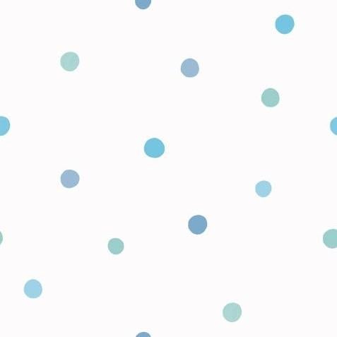 Papel De Parede Brincar Bobinex Poá Azul - 3623 - Papel na Parede