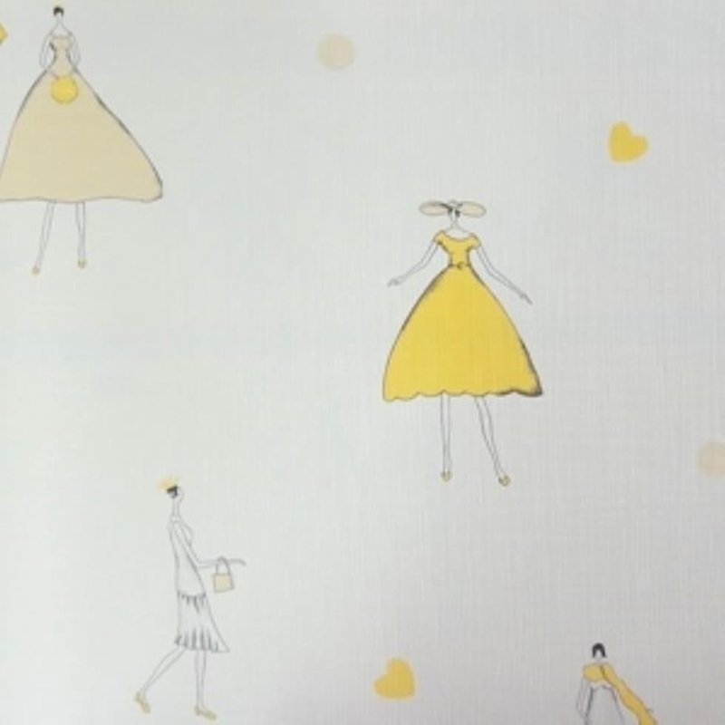 Papel de Parede Croqui Casamento Amarelo Kawayi 312304 - Papel na Parede