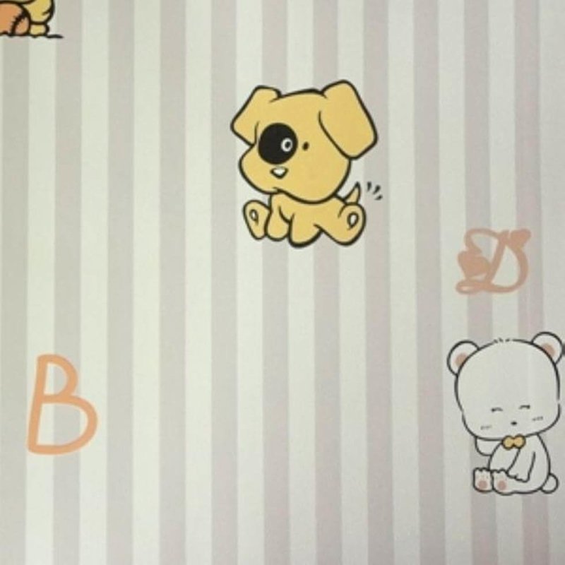 Papel de Parede Infantil Listrado Kawayi 313201 - Papel na Parede