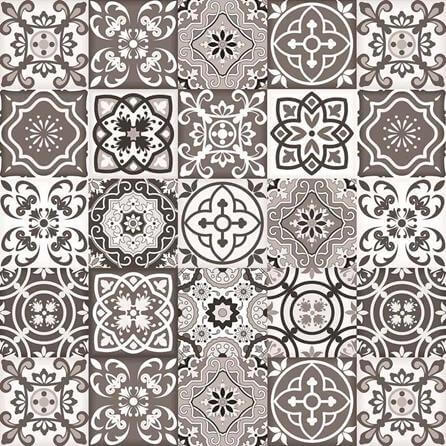 Papel de Parede Texturizado Allegra Azulejo Português 7305-2 - Papel na Parede