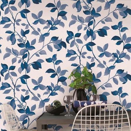 Papel de Parede Texturizado Allegra Folhas 7301-4 - Papel na Parede