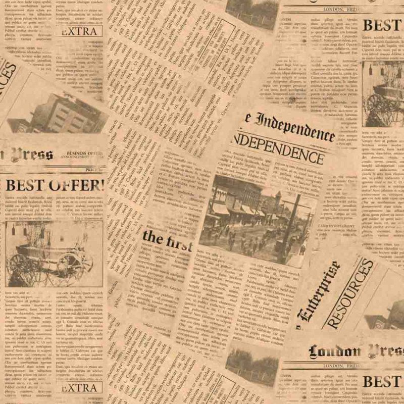 Papel de Parede Texturizado Allegra Jornal Retrô 7306-1 - Papel na Parede