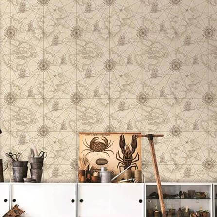 Papel de Parede Texturizado Allegra Mapa Antigo 7310-2 - Papel na Parede