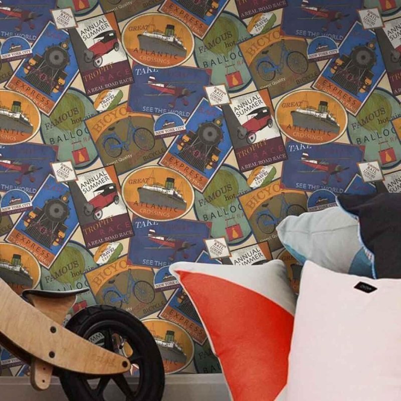 Papel de Parede Texturizado Allegra Retrô 7314-1 - Papel na Parede