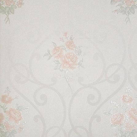 Papel de Parede Texturizado Arabescos Romântico Floral Vintage Scenery2 SC29165 - Papel na Parede