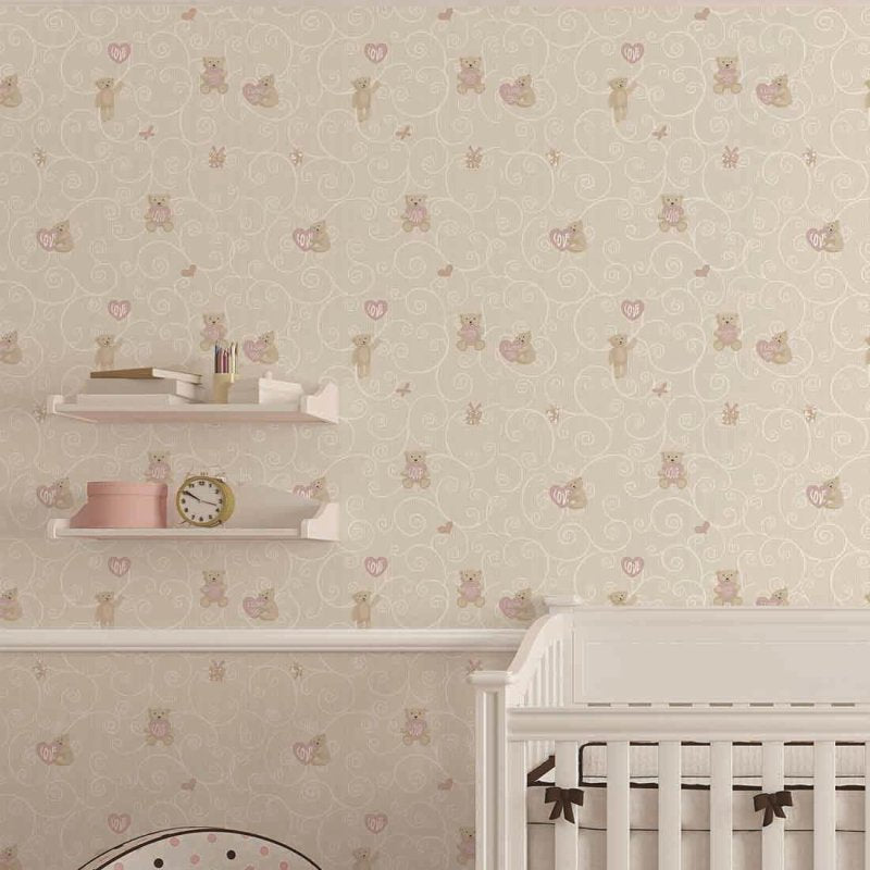 Papel de Parede Texturizado Berlim Ursinhos Baby 83501 - Papel na Parede