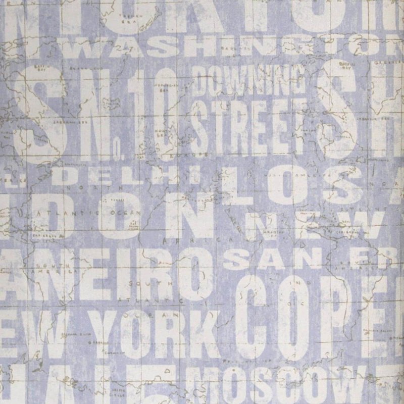 Papel de Parede Texturizado Jovem Mapa mundi Mundo Cidades Países Grace GR921001 - Papel na Parede