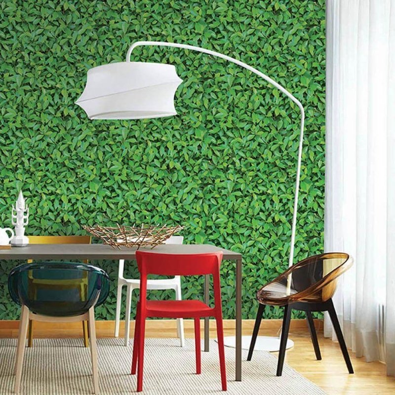 Papel de Parede Texturizado Natural Zen folhas 3480-1 - Papel na Parede