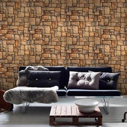 Papel de Parede Texturizado Natural Zen pedras 3470-1 - Papel na Parede
