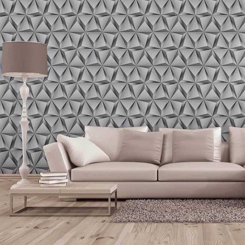 Papel de Parede Texturizado RJ Losango 3D 190806 - Papel na Parede
