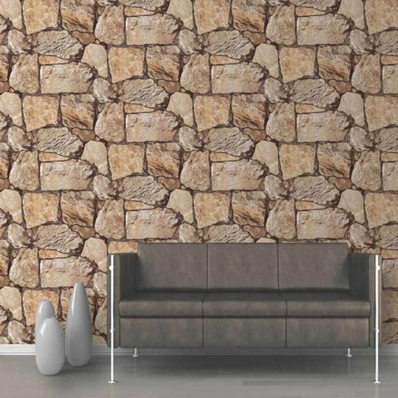 Papel de Parede Texturizado Roll in Stones pedras J955-08 - Papel na Parede