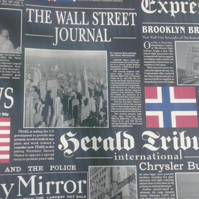 Papel de Parede Texturizado Wall Street jornal JW3906 - Papel na Parede