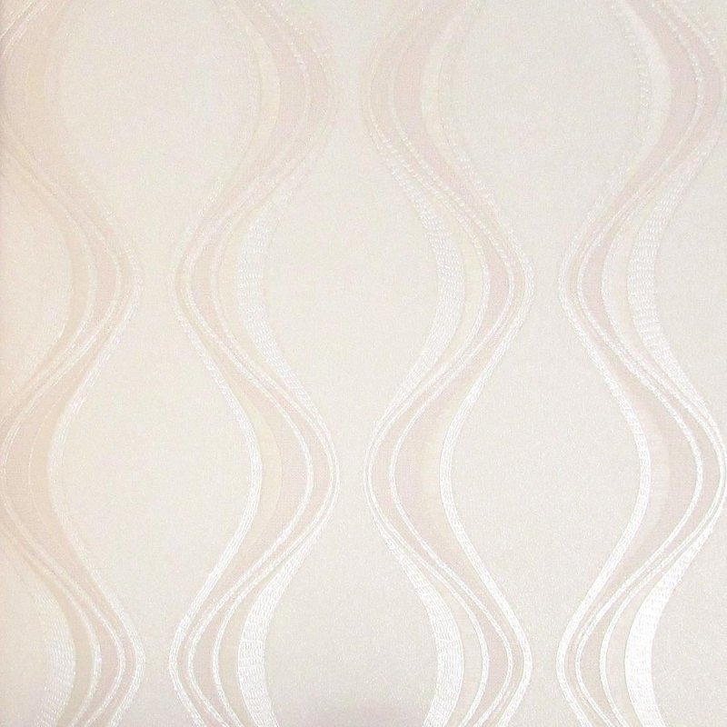 Papel de Parede TexturizadoLinhas Curvas Românticas Brilho Moda em Casa 7062 - Papel na Parede