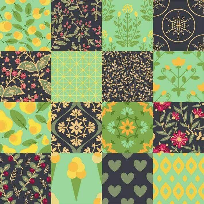 ADESIVO AZULEJO FLORAL VERDE 156693593