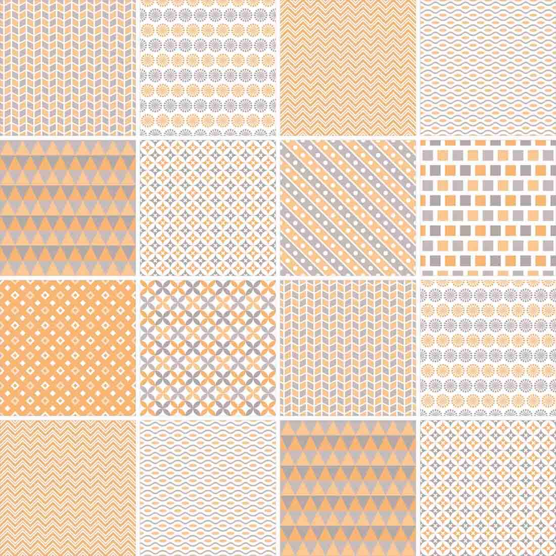 Papel de Parede Autocolante Azulejo Geométrico Laranja e Roxo 186537050