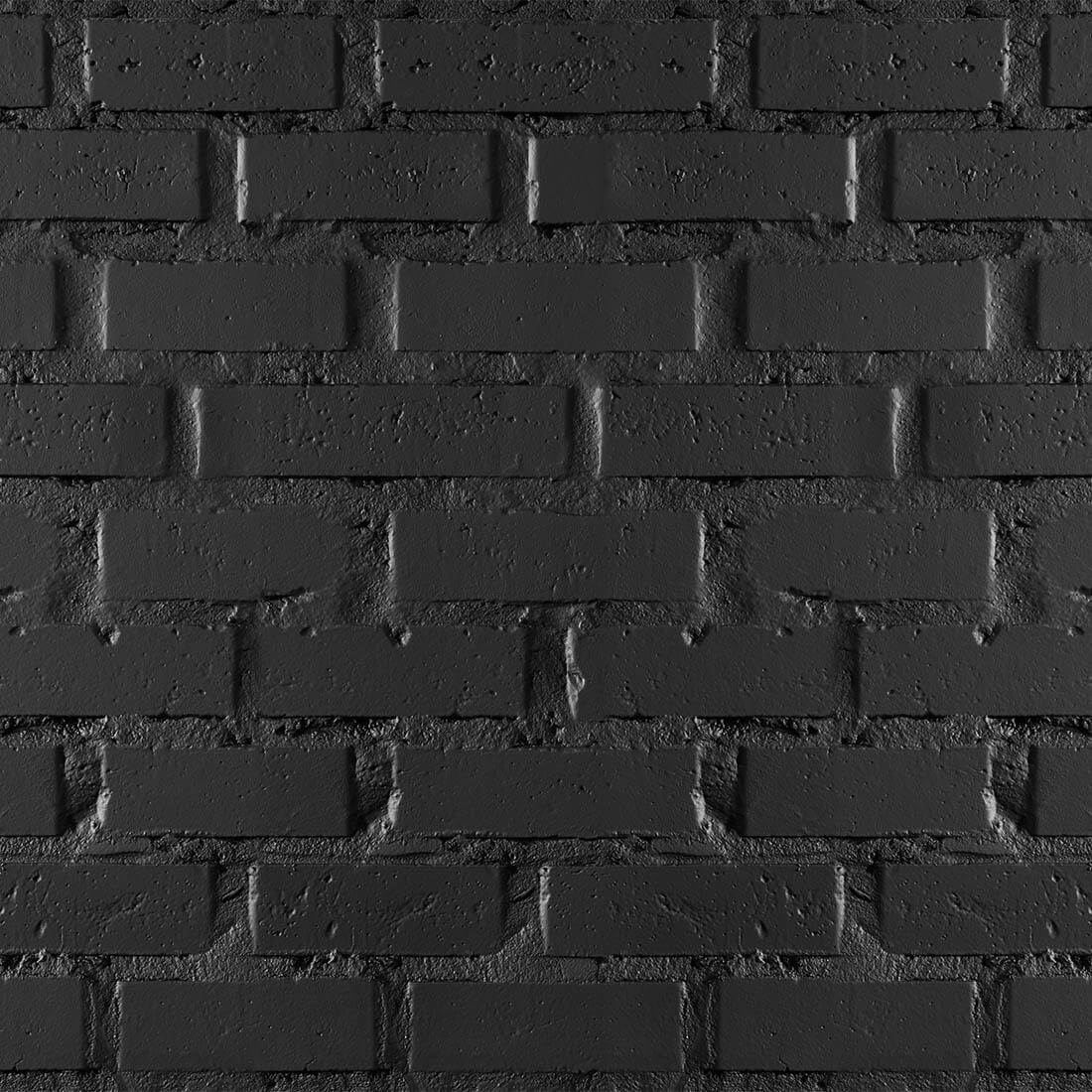 Papel de Parede Adesivo Tijolo Preto Rústico 98771