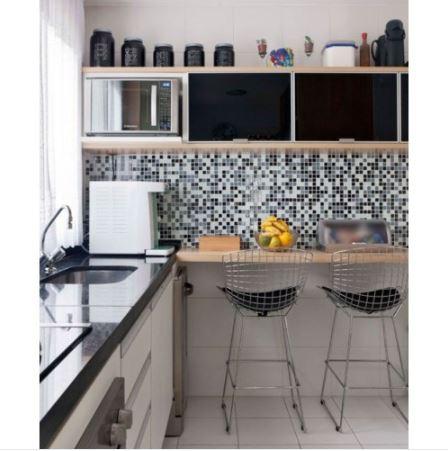 Placa de Pastilha Adesiva Resinada Cinza, Preta e Branca - 28,5cm x 31cm - Papel na Parede