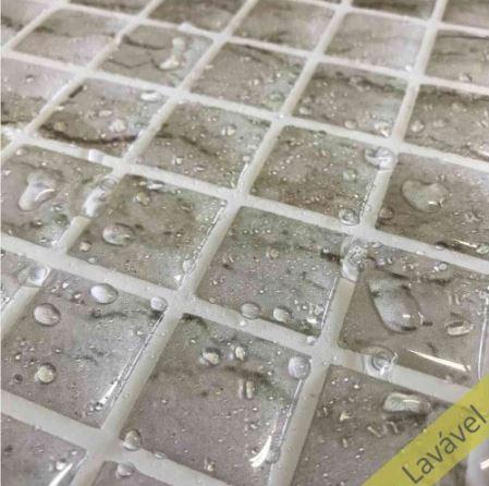 Placa de Pastilha Adesiva Resinada Mármore Roma - 28,5cm x 31cm - Papel na Parede