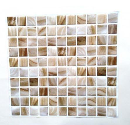 Placa de Pastilha Adesiva Resinada Perolado - 28,5cm x 31cm - Papel na Parede