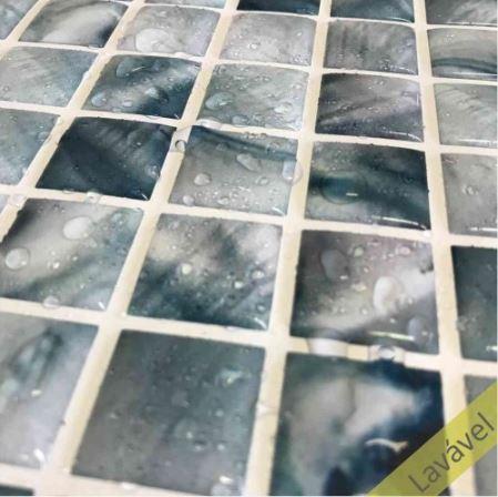 Placa de Pastilha Adesiva Resinada Tâmisa 28,5cm x 31cm - Papel na Parede