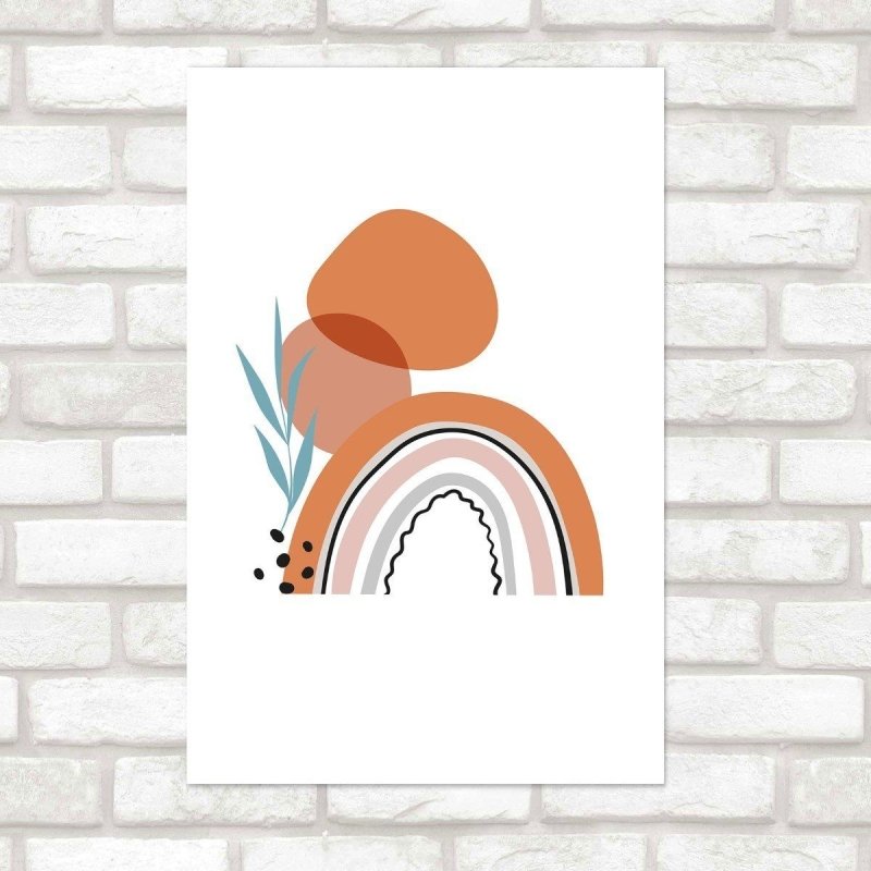 Poster Decorativo Abstrato Arco Íris N016096 - Papel na Parede