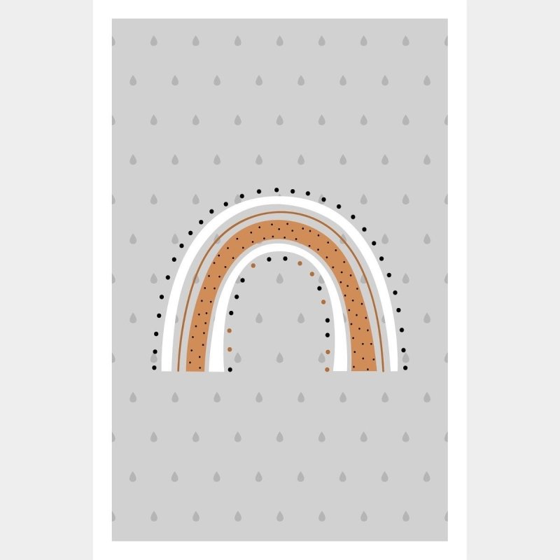 Poster Decorativo Abstrato Arco Íris Neutro N016091 - Papel na Parede