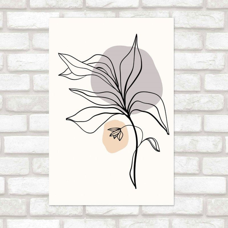 Poster Decorativo Abstrato Folhas N015261 - Papel na Parede