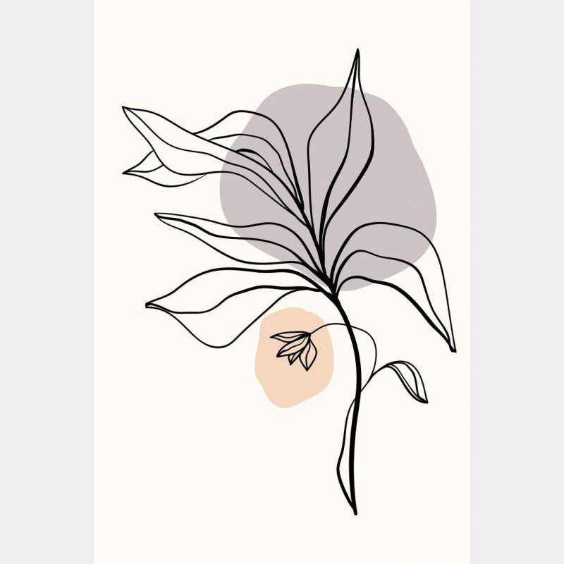 Poster Decorativo Abstrato Folhas N015261 - Papel na Parede