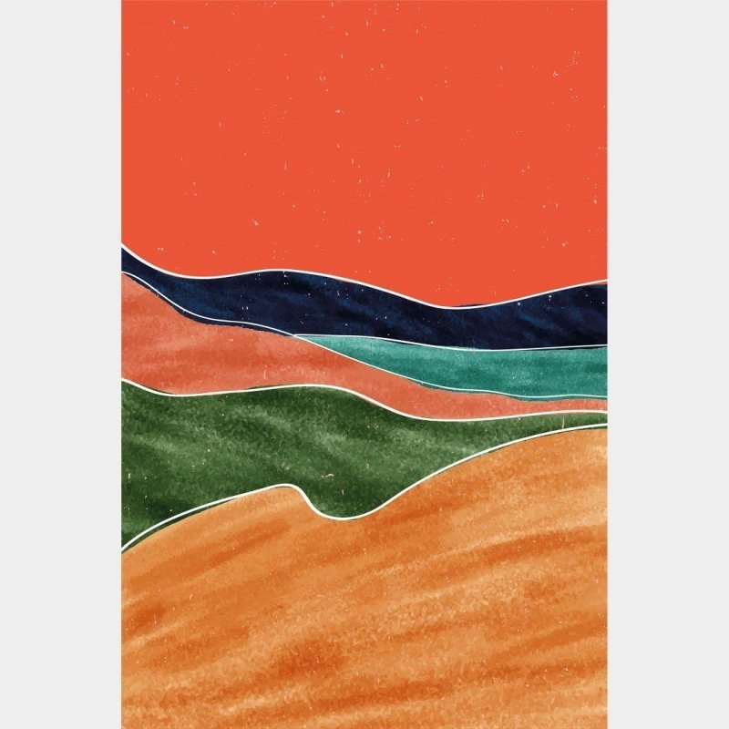Poster Decorativo Abstrato Paisagem Deserto N015232 - Papel na Parede
